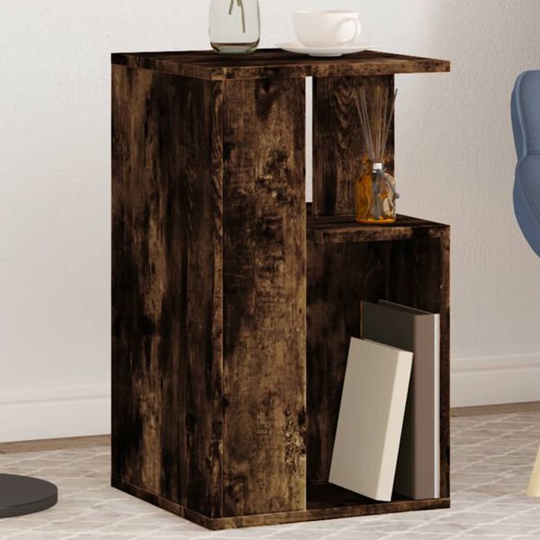 vidaXL Side Table Smoked Oak 35x35x60 cm Engineered Wood