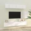 vidaXL 6 Piece TV Cabinet Set White Engineered Wood
