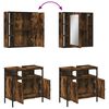 vidaXL 2 Piece Bathroom Furniture Set Smoked Oak Engineered Wood