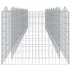 vidaXL Arched Gabion Raised Bed 800x100x100 cm Galvanised Iron