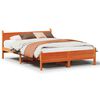 vidaXL Bed Frame without Mattress Wax Brown 120x190 cm Solid Wood Pine