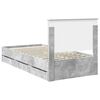 vidaXL Bed Frame with Drawer Concrete Grey 100 x 200 cm Engineer Wood
