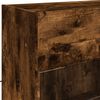 vidaXL TV Wall Cabinet with LED Lights Smoked Oak 98.5x30x60.5 cm