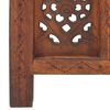 vidaXL Hand carved 4-Panel Room Divider Brown 160x165 cm Solid Mango Wood