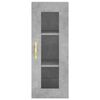 vidaXL Wall Mounted Cabinet Concrete Grey 34.5x34x90 cm