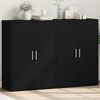 vidaXL Sideboards 2 pcs Black 60x31x84 cm Engineered Wood