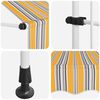 vidaXL Manual Retractable Awning 350 cm Yellow and Blue Stripes