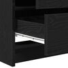 vidaXL Dressing Table with Drawer 3 pcs Black Oak Engineered Wood