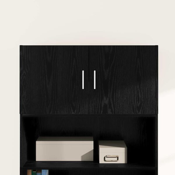 vidaXL Wall Cabinet Black oak 80 x 42.5 x 40 cm Engineered wood