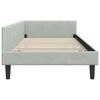 vidaXL Corner Bed Frame Light Grey 80 cm x 200 cm Velvet