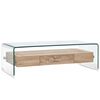 vidaXL Coffee Table Clear 98x45x31 cm Tempered Glass