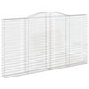 vidaXL Arched Gabion Basket 400x30x220/240 cm Galvanised Iron