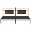 vidaXL Bed Frame without Mattress Smoked Oak 160x200 cm Engineered Wood
