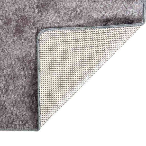 vidaXL Rug Washable Grey 150x230 cm Anti Slip