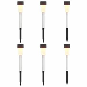 vidaXL Outdoor Solar Lights with Ground Spike 6 pcs Warm White 29.5 cm
