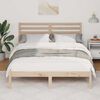 vidaXL Bed Frame with Headboard Brown 120 x 190 cm Solid Pine Wood