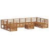 vidaXL Sectional Sofa Set 11 pcs Natural Solid Acacia Wood