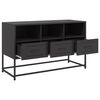 vidaXL TV Cabinet Black 100.5x39x60.5 cm Steel