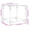 vidaXL Coffee Table with Transparent Glass Top 40x40x40 cm Steel