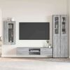 vidaXL TV Cabinet Set with Drawer FLORIN Grey Sonoma Engineered Wood
