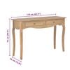 vidaXL Console Table with 2 Drawers 110x35x76 cm Solid Pine Wood
