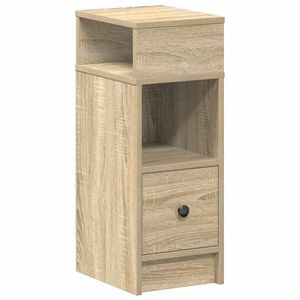 vidaXL Bedside Cabinet with Drawer Sonoma Oak 25x31x66 cm