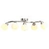 vidaXL Ceiling Lamp with Ceramic Shades for 5 E14 Bulbs White Bowl