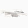vidaXL Pull-out Day Bed without Mattress White 80x200 cm