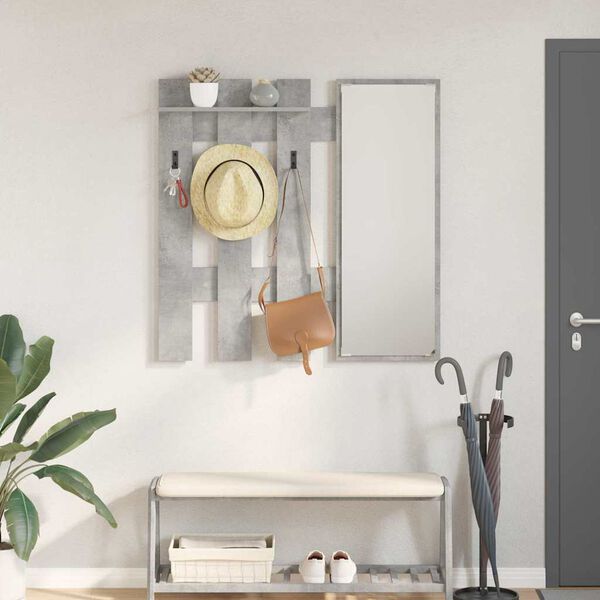 vidaXL Wall-Mounted Coat Rack Concrete grey 100 x 10 x 100 cm
