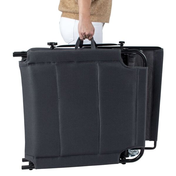 Bo-Camp Sunlounger with Sunshade Air Grey