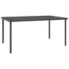 vidaXL Outdoor Dining Table | Anthracite | Glass, powder-coated steel