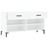 vidaXL Shoe Bench White 102x35x55 cm Engineered Wood