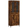 vidaXL Highboard Smoked Oak 69.5x34x180 cm Engineered Wood