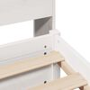 vidaXL Bookcase Bed without Mattress White 90x190cm Single Solid Wood Pine