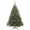 vidaXL Artificial Christmas Tree with 150 LEDs Green 120 cm PE and PVC