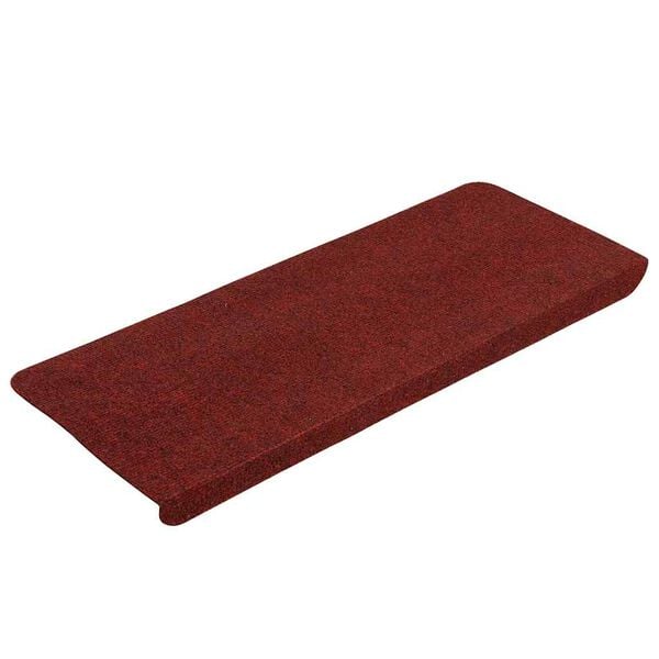 vidaXL Stair Mats Self-adhesive 15 pcs 65x24.5x3.5 cm Red