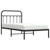 vidaXL Metal Bed Frame without Mattress with Headboard Black 100x190cm
