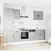 vidaXL 7 Piece Kitchen Cabinet Set Lucca Concrete Grey Engineered Wood