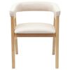 vidaXL Dining Chairs 2 pcs Natural 54 x 57 x 73 cm Solid Rubber Wood