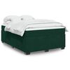 vidaXL Box Spring Bed with Mattress Dark Green 140x200 cm Velvet