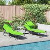 vidaXL Folding Sun Lounger Folding 2 pcs Green 190 x 57 x 81 cm Oxford