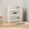 vidaXL Wall Shoe Cabinet White 80x18x90 cm Engineered Wood
