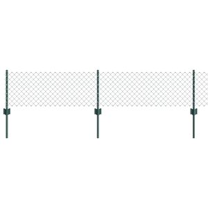 vidaXL Fence with Post Green