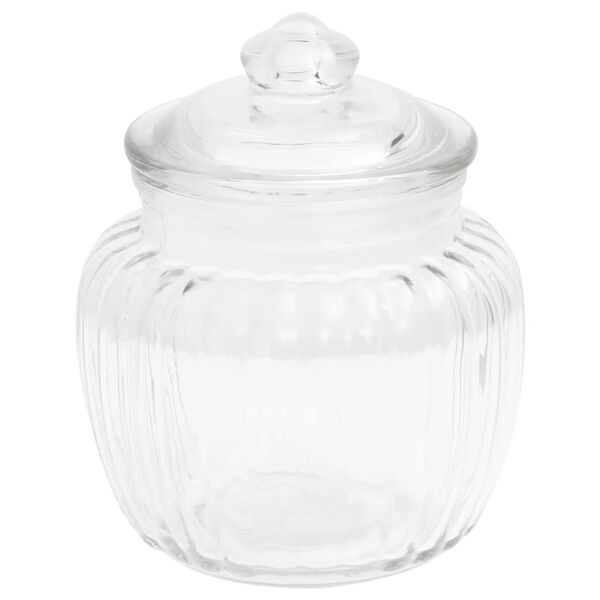 vidaXL Storage Jars 4 pcs 500 ml Glass