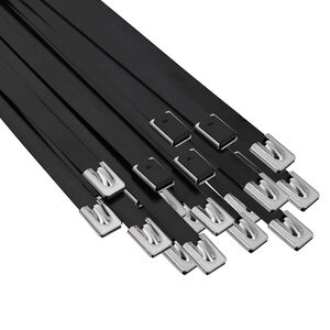 vidaXL Cable Tie 25 pcs 7.9 x 400 mm Black