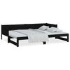 vidaXL Pull-out Day Bed without Mattress Black 2x(90x190) cm
