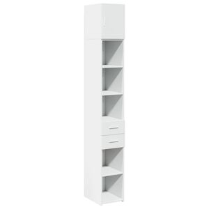 vidaXL Slim Storage Cabinet White 30x42.5x225 cm Engineered Wood