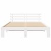 vidaXL Bed Frame with Headboard White 160 x 200 cm Solid Pine Wood