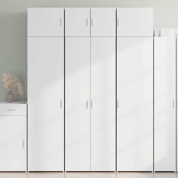 vidaXL Storage Cabinet White 70x42.5x225 cm Engineered Wood