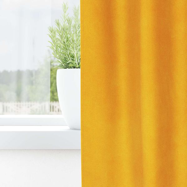 vidaXL Blackout Curtains 2 pcs Mustard Yellow 140 x 260 cm Velvet